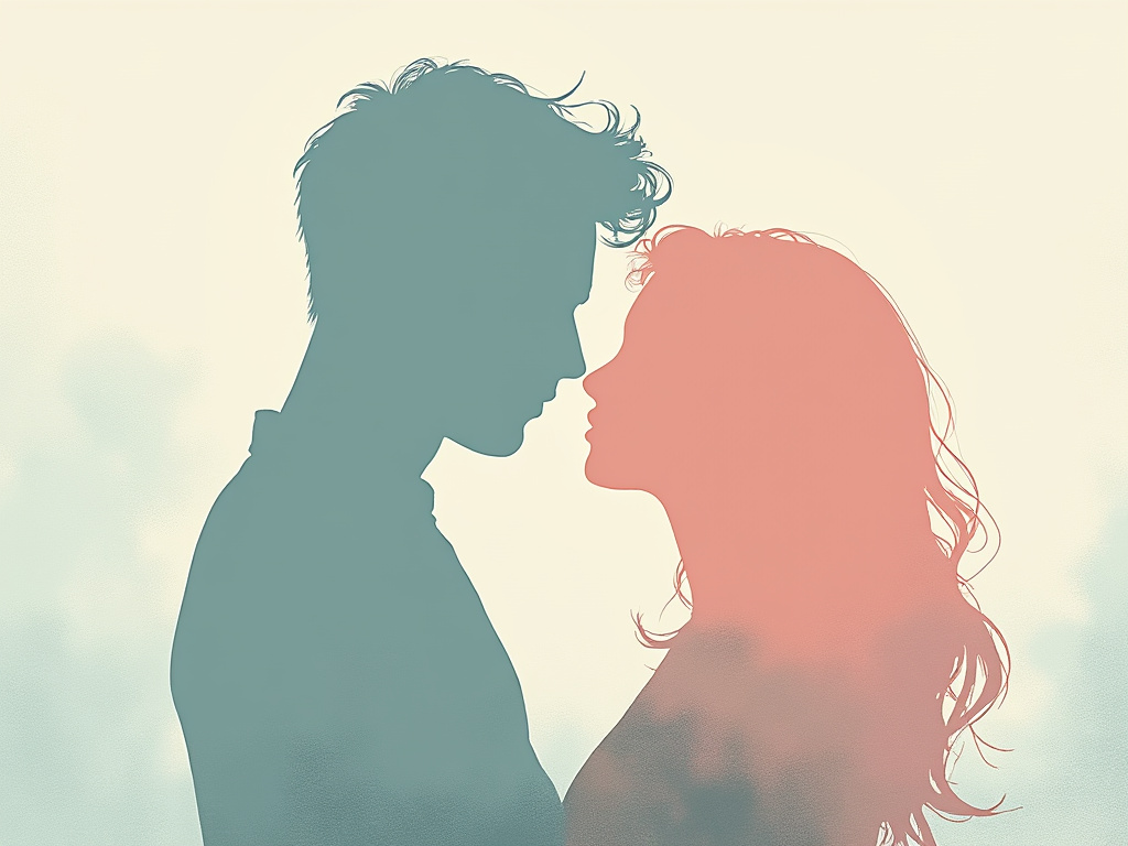 Couple embracing intimately